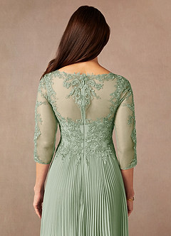 Azazie Corinne Mother of the Bride Dresses Dusty Sage A-Line Sequins Chiffon Dress image7