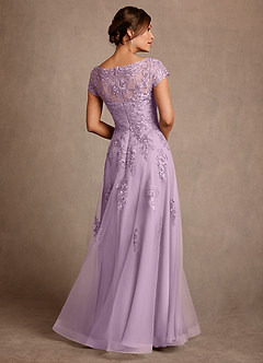 Azazie Jalinda Mother of the Bride Dresses Wisteria A-Line Lace Chiffon Dress image2