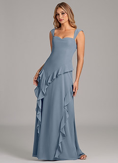 Azazie Sloane Brautjungfernkleider A-Linie Herzausschnitt Chiffon Kleid Zwielichtviolett image6