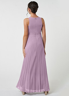 Azazie Lindie Junior Wisteria A-Line Pleated Chiffon Dress image2