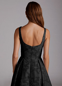 Amalie Black A-line Midi Dress image2