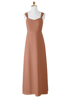 Azazie Denice Junior Bronzer A-Line Chiffon Dress image8