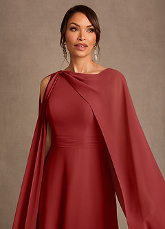 Azazie Liddie Suknie dla Matki Panny Młodej Linia A Pofałdowany Szyfon Długość podłogi Sukienka image5