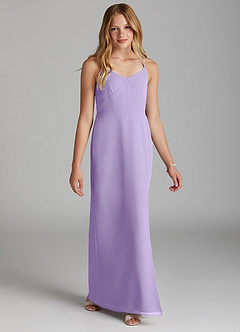 Azazie Becca Junior Lilac Mermaid Chiffon Dress image5