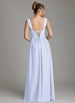 Azazie Caterina Brudepigekjoler En streg Korset Chiffon Gulv-længde Kjole image6