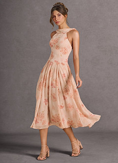 Rowan Peach Midi Dress image4
