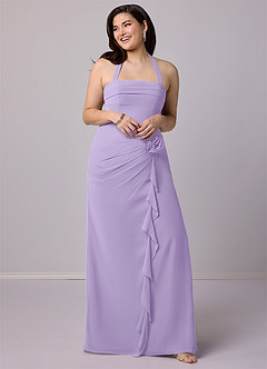 Barbie ♥ Azazie Bridesmaid Dresses Lilac Sheath Strapless Chiffon Convertible Dress image5
