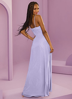 Barbie ♥ Azazie Bridesmaid Dresses Lilac A-Line with Pockets Chiffon Dress image11