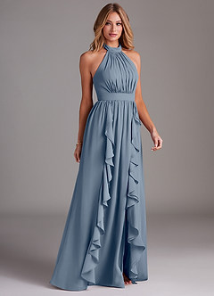 Azazie Avary Bridesmaid Dresses Twilight A-Line Pleated Chiffon Dress image5