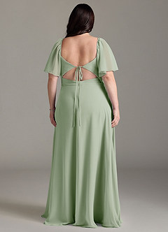 Azazie Chloe Bridesmaid Dresses Dusty Sage A-Line Sweetheart Neckline Chiffon Dress image8