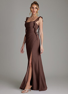 Azazie Jessamine Bridesmaid Dresses Ganache Mermaid Corset Chiffon Dress image5