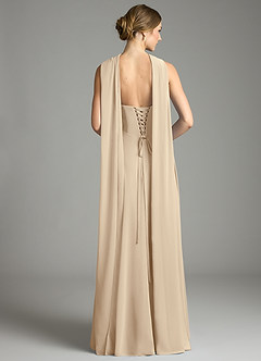 Azazie Ayla Abiti da Damigella Abito A-Line in Chiffon Scollo a Cuore Champagne image9