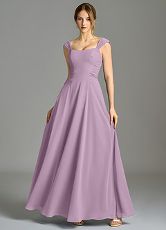 Azazie Oasis Bridesmaid Dresses Wisteria A-Line with Pockets Chiffon Dress image7