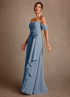 Azazie Amherst Mother of the Bride Dresses Twilight A-Line Off the Shoulder Chiffon Dress image4