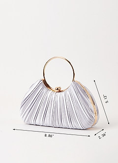 front Satin Pleated Handbag