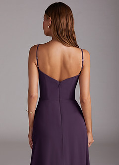 Azazie Marley Bridesmaid Dresses Plum A-Line Off the Shoulder Chiffon Convertible Dress image11