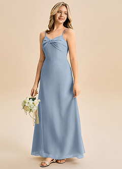 Azazie Jordyn Junior Linia A Dekolt w kształcie serca Szyfon Długość podłogi Młodsza druhna Sukienka image6