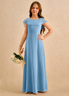 Azazie Kittie Girls Formal Flower Girl Klänningar Klänning A-Line i Chiffong image5