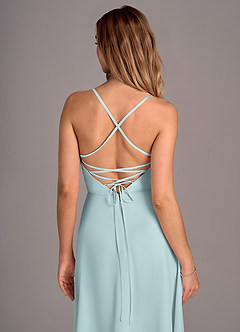 Azazie Mei Bridesmaid Dresses Mist A-Line Chiffon Dress image2