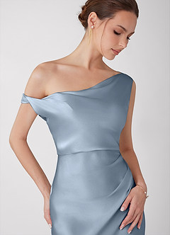 Vestido Azul Polvoriento Largo Avela image5