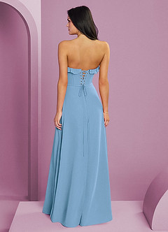 Barbie ♥ Azazie Bridesmaid Dresses Steel Blue A-Line Sweetheart Neckline Chiffon Dress image2