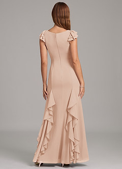 Azazie Nessa Bridesmaid Dresses English Rose A-Line Chiffon Dress image2