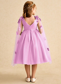 Azazie Staria vestidos de niña de las flores Vestido de Rosa Caramelo de Tul de Princesa con Volante image2