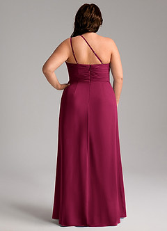 Azazie Eren Jurken voor bruidsmeisjes Jurk van Chiffon met Kolom One-shoulder Bourgondië image10