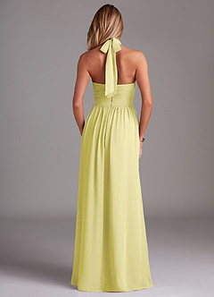 Azazie Avary Brautjungfernkleider A-Linie Plissee Chiffon Kleid Zitronensorbet image8