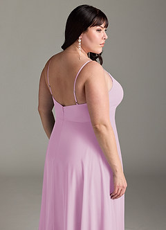 Azazie Akita Abiti da Damigella Abito A-Line in Chiffon Rosa Confetto image11