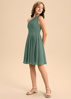 Azazie Charlize Junior Klä av A-Line i Chiffong Plisserad image4