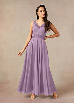 Azazie Devana Mother of the Bride Dresses Wisteria A-Line Sequins Chiffon Dress image3