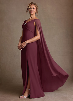 Azazie Boudica Suknie dla Matki Panny Młodej Linia A Pofałdowany Szyfon Długość podłogi Sukienka image2