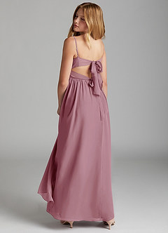 Azazie Zeya Junior Vintage Mauve A-Line Chiffon Dress image5