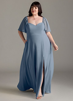 Azazie Chloe Bridesmaid Dresses Twilight A-Line Sweetheart Neckline Chiffon Dress image7