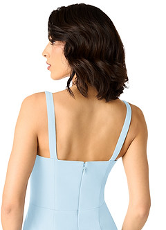 Azazie Gianetta Bridesmaid Dresses Sky Blue Mermaid Side Slit Stretch Crepe Dress image5