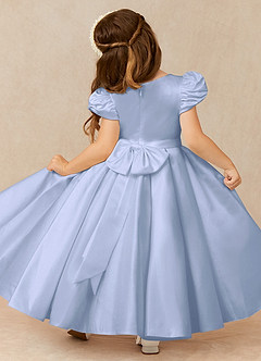 Azazie Jewel Blumenmädchenkleider Ballkleid Plissee Matte Satin Kleid Eis image2
