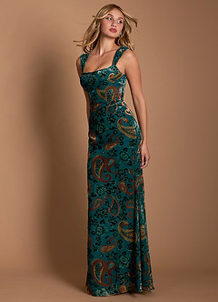 Maxi jurk Effy Teal Multi image5