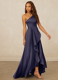 Christian Siriano Bridal for Azazie 1008 Bridesmaid Dresses Stormy A-Line One Shoulder Stretch Satin Dress image4
