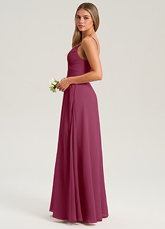 Azazie Terese Abiti da Damigella Abito A-Line in Chiffon Plissettato Gelso image4