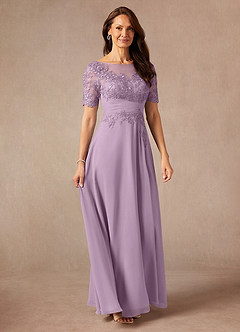 Azazie Raissa Kleider für die Brautmutter A-Linie Spitze Chiffon Kleid Blauregen image6