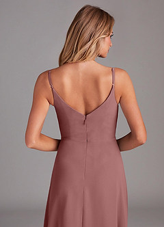 Azazie Daenerys Bridesmaid Dresses Desert Rose A-Line Cowl Chiffon Dress image7