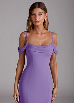 Azazie Callan Bridesmaid Dresses Tahiti Mermaid Pleated Chiffon Convertible Dress image4