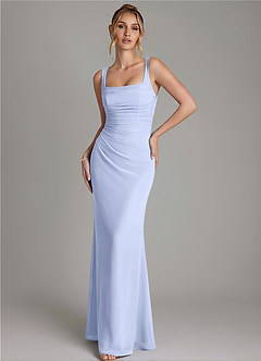 Azazie Agustina Bridesmaid Dresses Ice Mermaid Corset Chiffon Dress image4