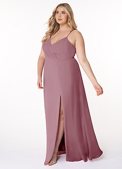 Azazie Everleigh Bridesmaid Dresses Vintage Mauve A-Line Sweetheart Pleated Chiffon Dress image11