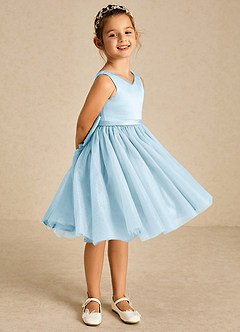 Azazie Sarina Final Sale Black A-Line Bow Tulle Dress image5