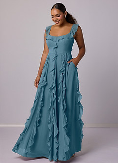 Barbie ♥ Azazie Bridesmaid Dresses Bermuda A-Line with Pockets Chiffon Dress image7