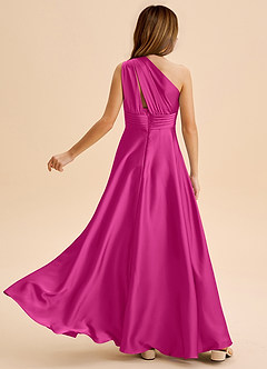 Azazie Charlize Junior Klä av A-Line i Stretch Satin Plisserad image2