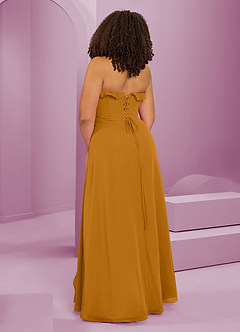 Barbie ♥ Azazie Jurken voor bruidsmeisjes Jurk van Chiffon met A-Lijn Sweetheart Halslijn Boterbabbelaar image13