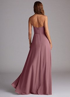 Azazie Wren Brautjungfernkleider Wandelbar A-Linie Seitliche Cut-Outs Chiffon Kleid Amethyst image4